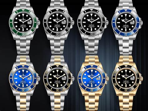 rolex submariner colors|rolex submariner models by year.